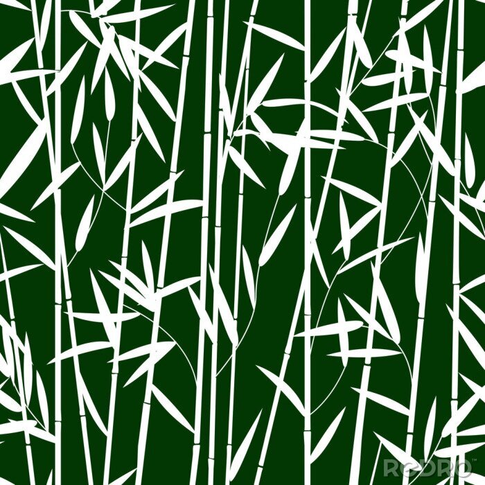 Poster Nachts Bambus