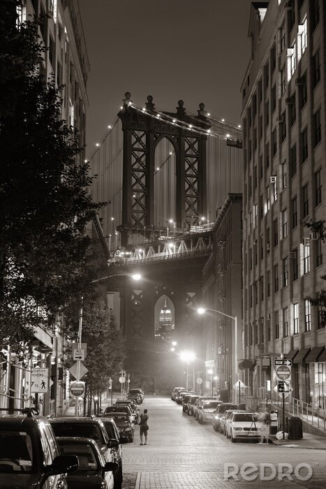 Poster Nachtstraßen von New York City
