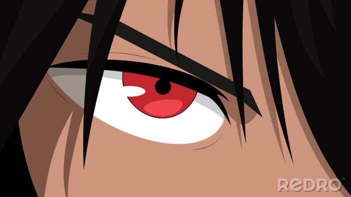 Poster Nahaufnahme des Auges einer Anime-Figur