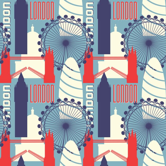 Poster Nahtlose Hintergrund London