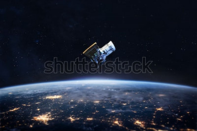 Poster NASA-Raumfahrtsatellit driftet im Weltraum