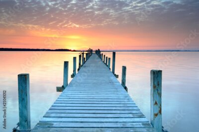 Poster Natur- und Brückenmotiv in den Tiefen des Meeres