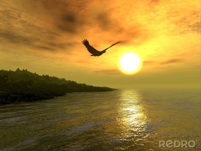 Poster Natur und Wald an einem ruhigen See