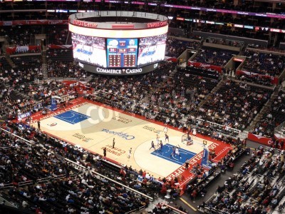 Poster NBA-Basketball Blick auf das Spielfeld von oben aus