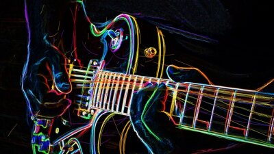 Neonfarbene Streichinstrumente