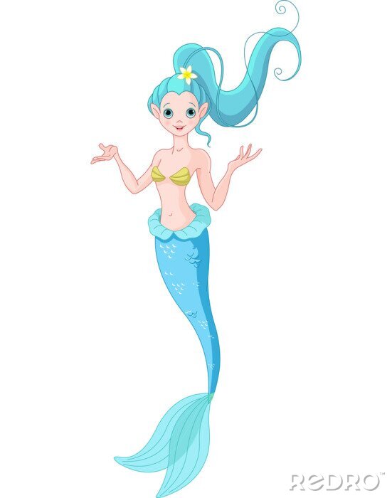 Poster Nette Meerjungfrau Presenting