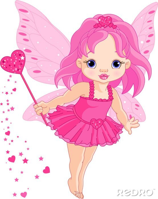 Poster Nettes kleines Baby Love fairy