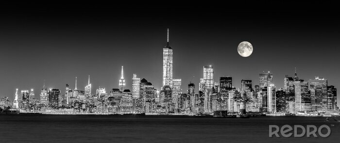 Poster New York City im Mondlicht