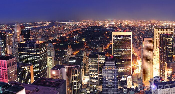 Poster New York City Nacht-Panorama