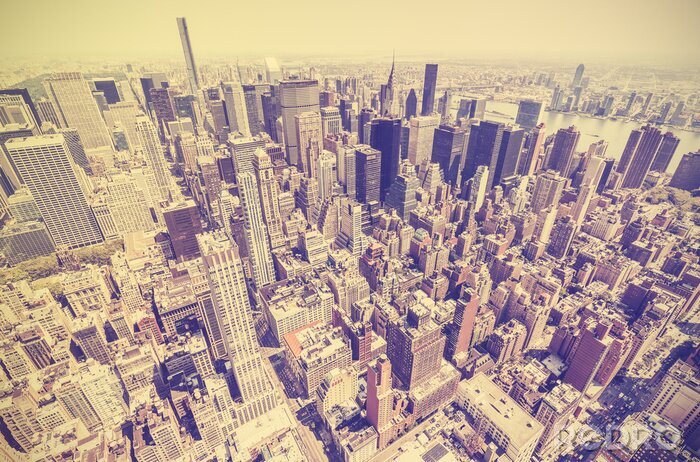 Poster New York City's hohe Wolkenkratzer in Manhattan
