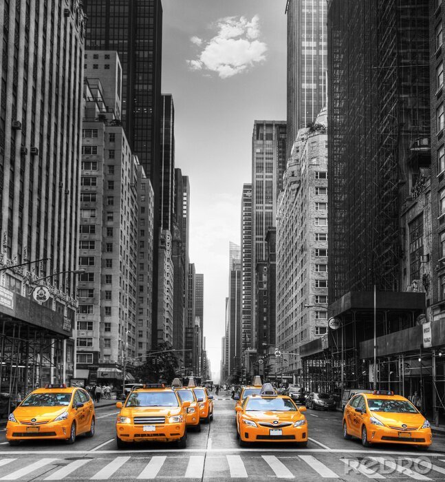 Poster New York City Taxi und Straße