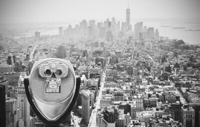 Poster New York Manhattan aus der Vogelperspektive
