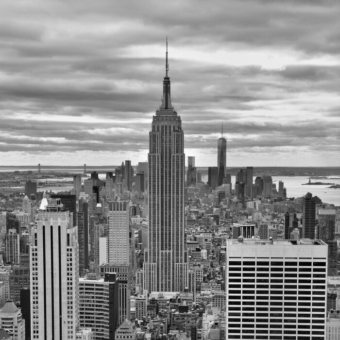 Poster New York und Wolkenkratzer