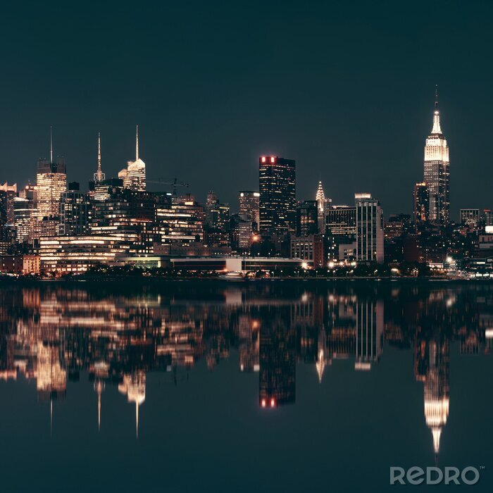 Poster New Yorker Nacht Midtown Manhattan