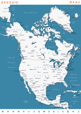 Nordamerika Karte