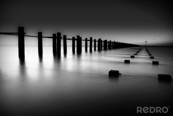 Poster Nordsee in Schwarz und Weiß nach Maß - myredro.de