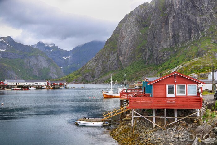 Poster Norwegische Fjorde am See