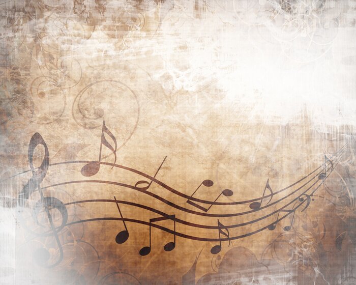 Poster Noten auf altem Papier