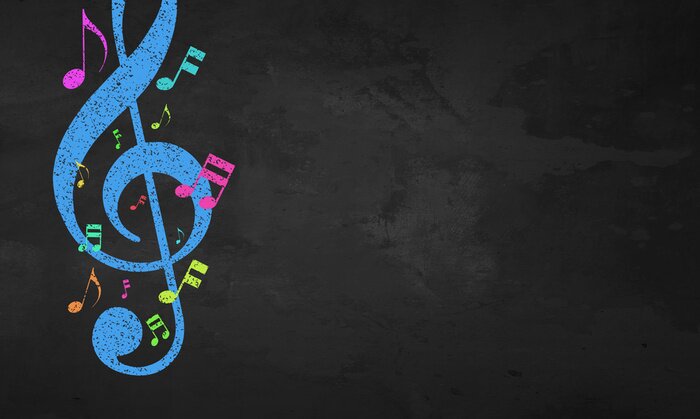 Poster Noten für das Instrumentenspielen