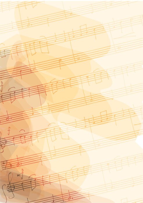 Poster Noten in Sepia