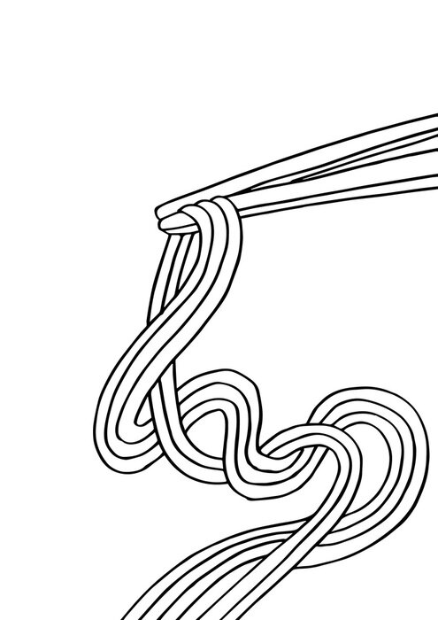 Poster Nudelstäbchen