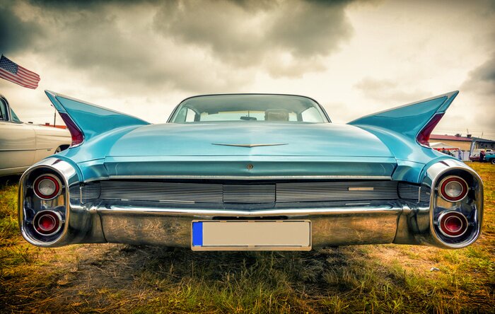 Poster Old american car im Vintage-Stil