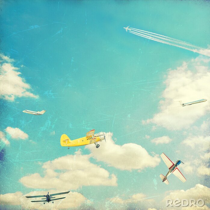 Poster Oldtimer-Passagierflugzeuge
