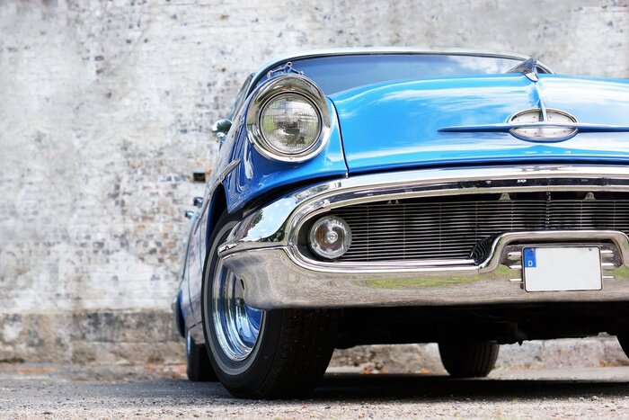 Poster Oldtimer von unten gesehen