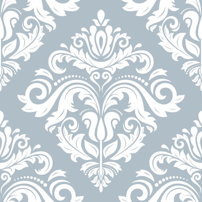 Poster Orientalische Ornamente auf blauem Hintergrund