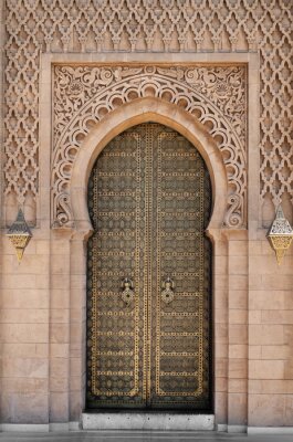 Poster Orientalische Tür in Marokko