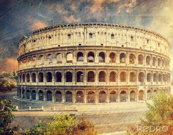 Poster Originelle Architektur des Kolosseums in Rom