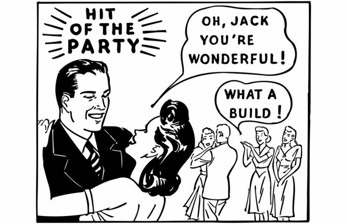 Poster Paar Retro im Tanz