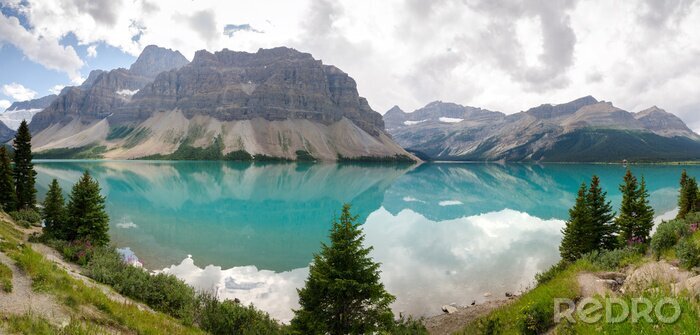 Poster Panorama der grauen Berge in Kanada