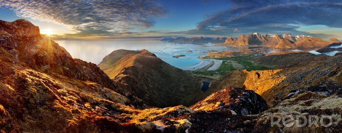 Poster Panorama der norwegischen Berge