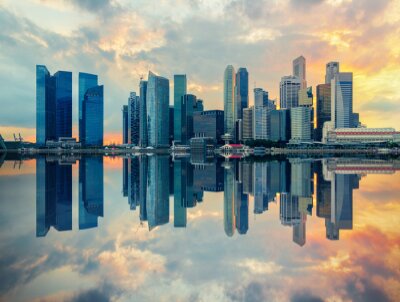 Panorama der Stadt Singapur