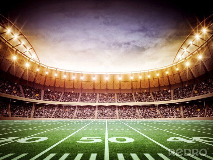 Poster Panorama eines amerikanischen Stadions