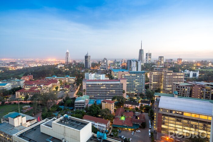 Poster Panorama in der Hauptstadt von Kenia