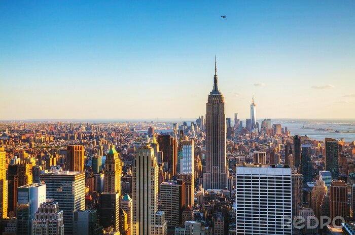 Poster Panorama mit Wolkenkratzern