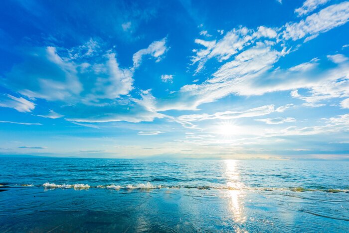 Poster Panorama Strand und Urlaub