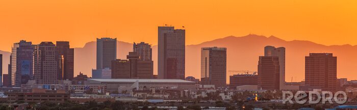 Poster Panorama von Arizona und Sonnenuntergang