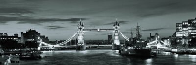 Panorama von London in Grau