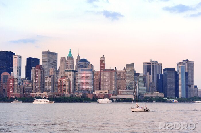 Poster Panorama von Stadtteil Manhattan