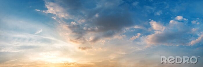 Poster Panoramablick auf die Wolken