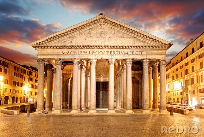 Poster Pantheon in Rom bei Sonnenaufgang