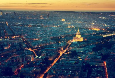 Paris bei Nacht räumliche Fotografie