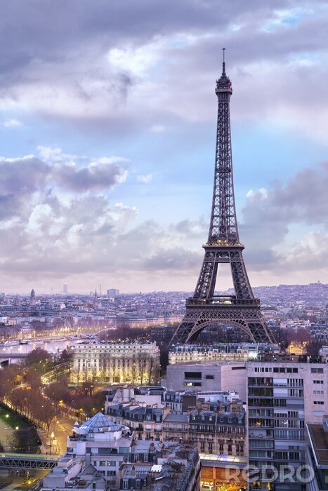 Poster Paris Eiffelturm Himmel