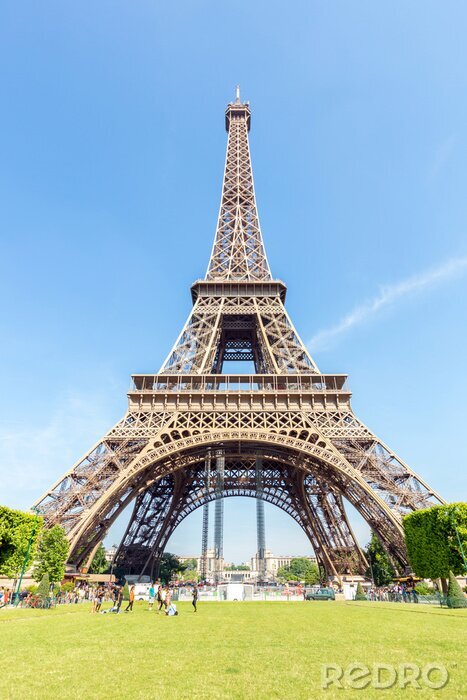 Poster Paris Eiffelturm und Touristen