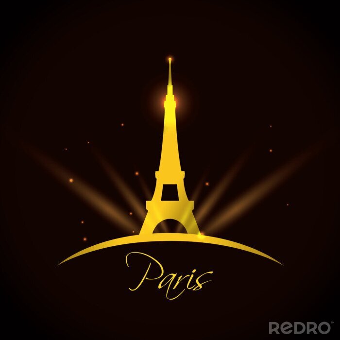 Poster Paris Illustration vom Eiffelturm