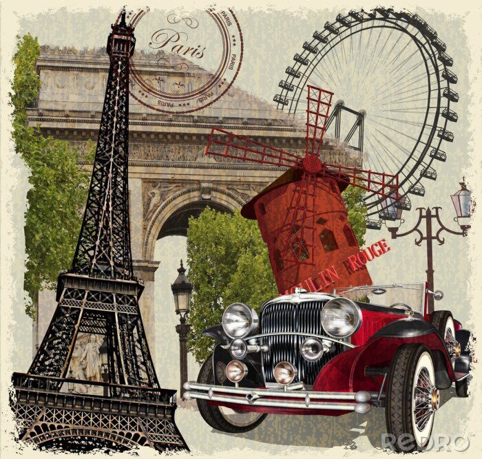 Poster Paris vintage poster.