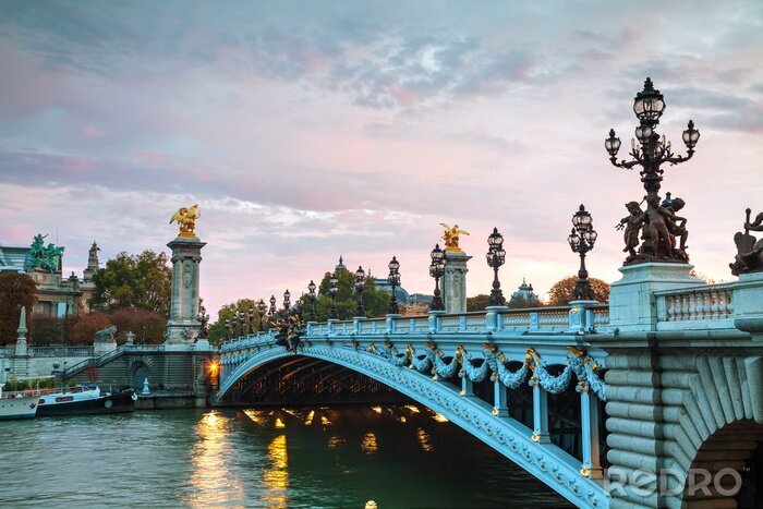Poster Pariser Brücke Alexandre III
